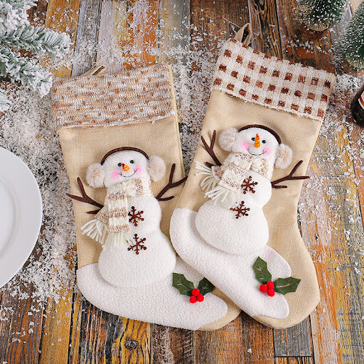 Title 4, Large Christmas Socks Gift Bag Festive Christma...