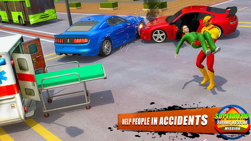 Superhero Flying Rescue Mission