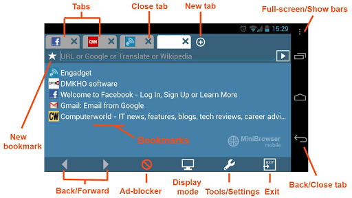 Screenshot MiniBrowser PRO