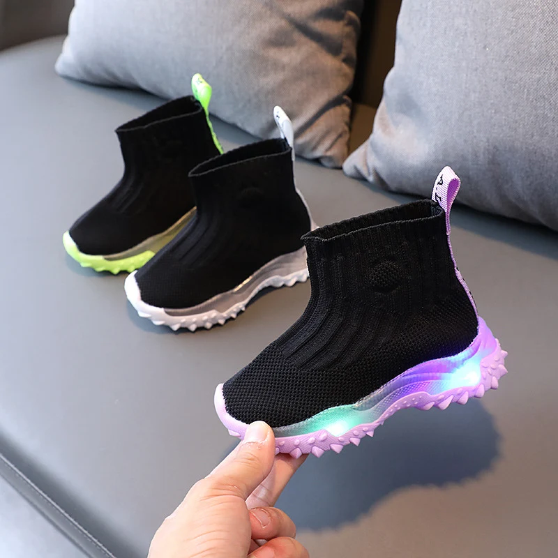Title 4, Flying Knit Sportschoenen met Lichtjes voor Jon...