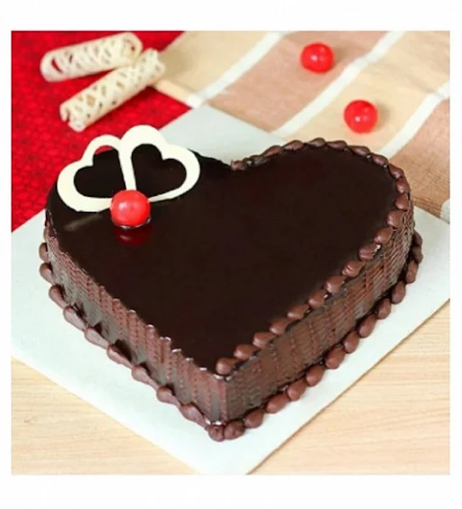 Heart Shape Red Velvet Gems Cake [1.5 Kg]