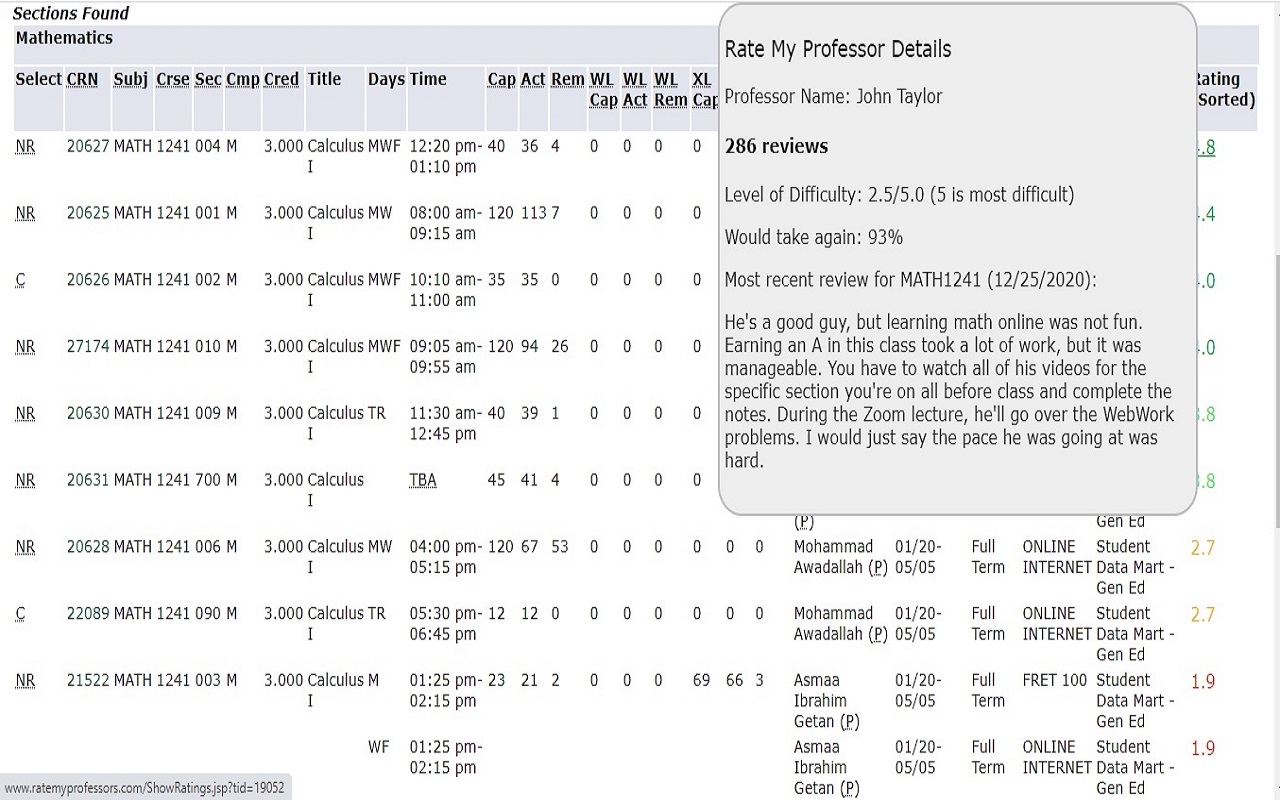 UNCC Rate My Professor Preview image 1