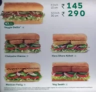 Subway menu 5