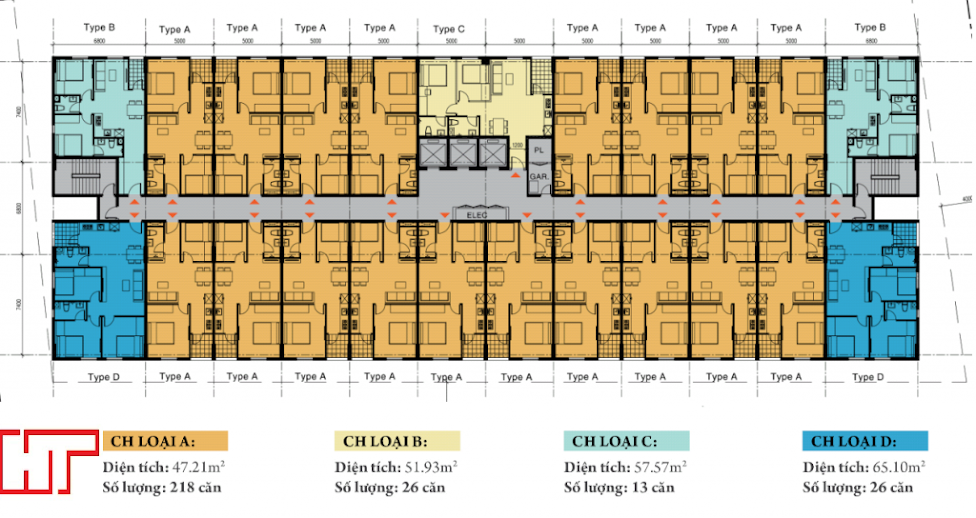 Sở hữu căn hộ 2 phòng ngủ giá chỉ 11 triệu/ m2