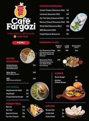 Cafe Fargozi menu 