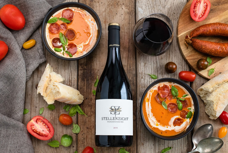 Stellenzicht's Thunderstone Red would go down a treat with tomato soup this autumn