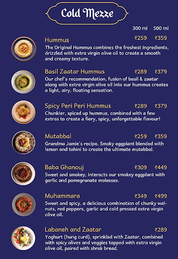 Tru Falafel menu 