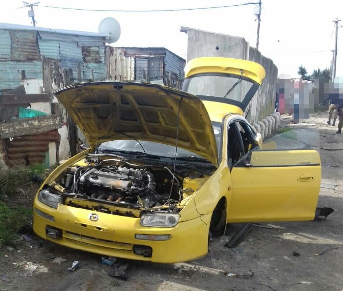 Police are awaiting confirmation on where the Mazda Astina recovered by police in Brown's Farm, Philippi, comes from.