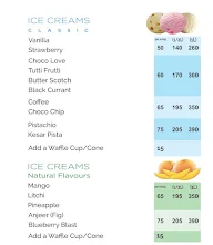 Giani's Ice Cream menu 1