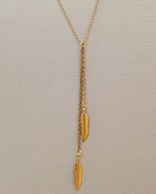 Tree leaf tassel necklace