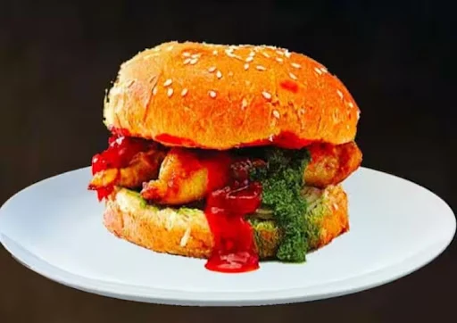 Paneer Tadka Momos Burger