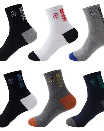 1/5Pairs Apring and Fall Mens Sports Socks Comfortable Ba... - 3