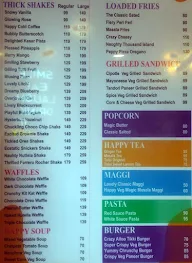 Happy Shakes menu 1