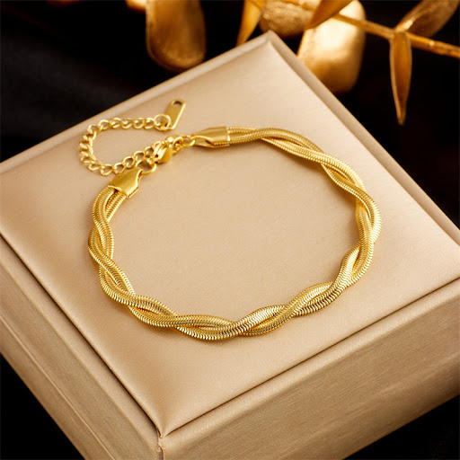 Title 7, Stainless Steel Gold Plated Punk Fashion Double...