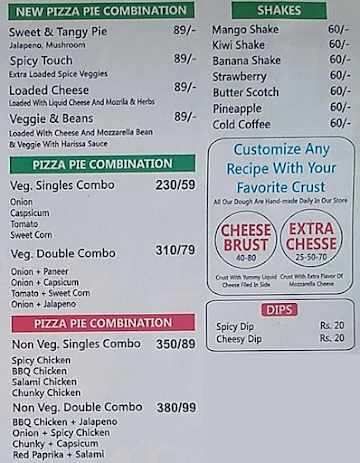 First Bite Pizza menu 