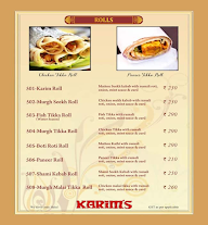 Karim's menu 1