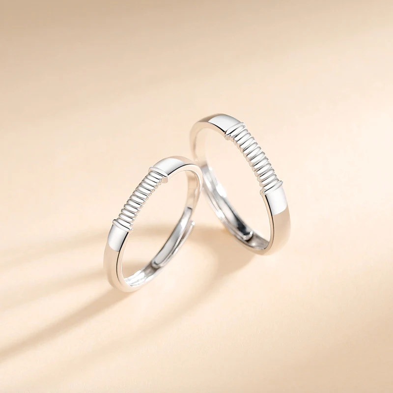 Title 2, Bague de couple en argent sterling enveloppée, ...