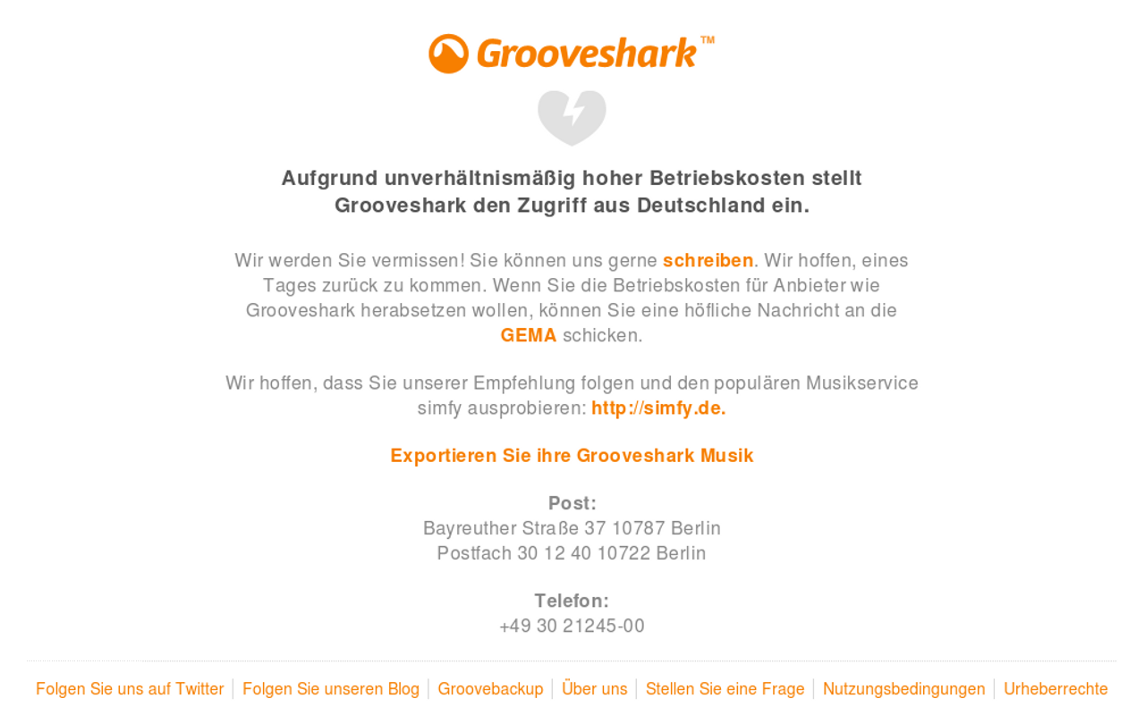 Grooveshark Germany unlocker Preview image 0