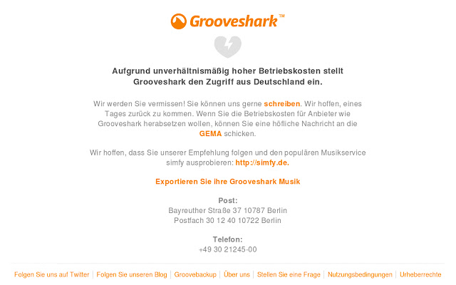 Grooveshark Germany unlocker chrome extension