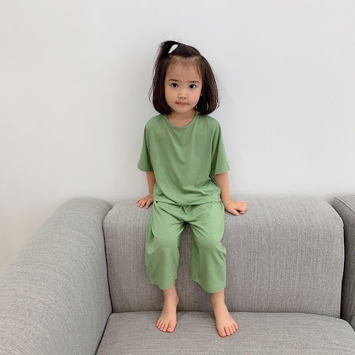 Title 6, Childrens Modal Loose Solid Color Pajamas Home...