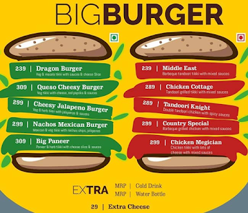 Brown Burger Co menu 