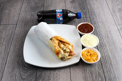 Thousand Cheese Veg Shawarma With Thums Up [250 Ml]