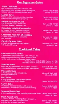 Sweet Bakes menu 1