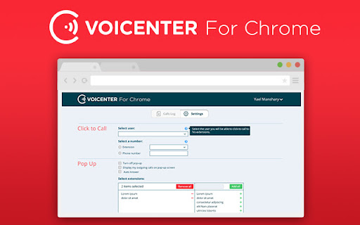 Voicenter Chrome Extension