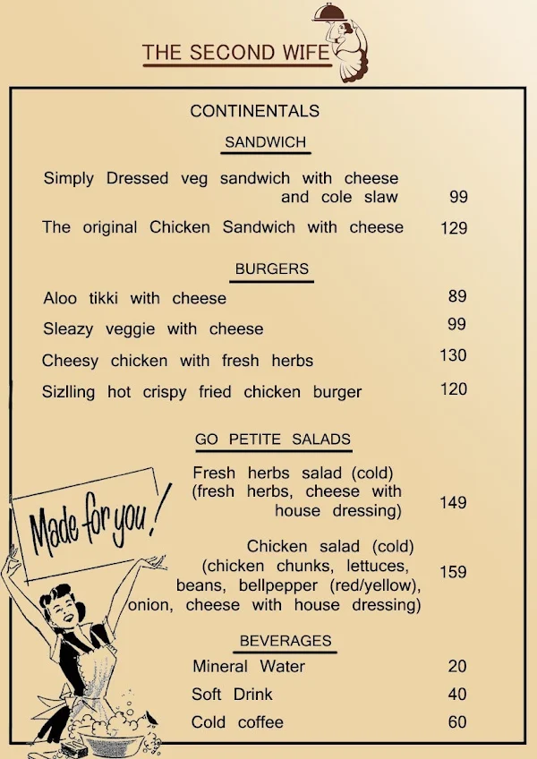 The Second Wife Restaurant menu 