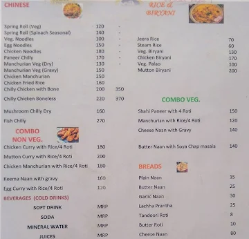 Foodoye menu 