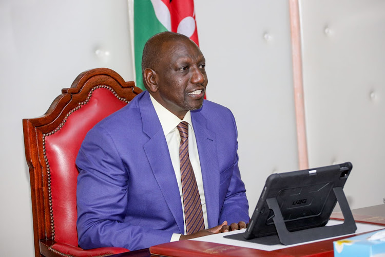 President William Ruto chairs the first paperless Cabinet meeting at State House on January 31, 2023