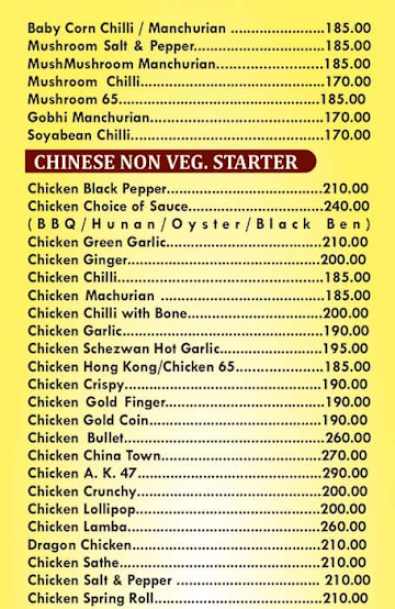 Harish's Kitchen menu 