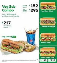 Subway menu 5