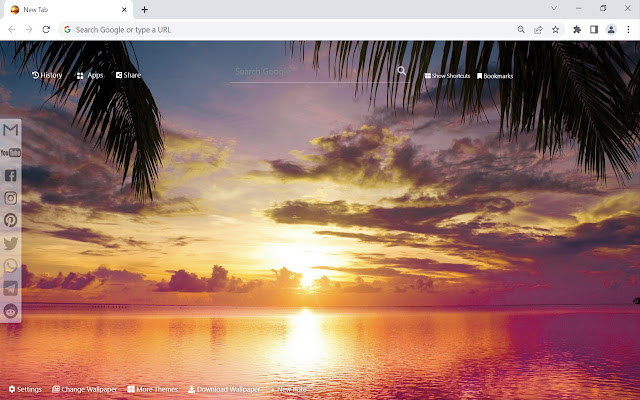 Sunset Wallpaper chrome extension