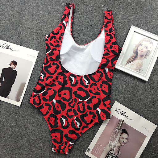 Title 2, Leopard print one-piece bikini, designed for co...