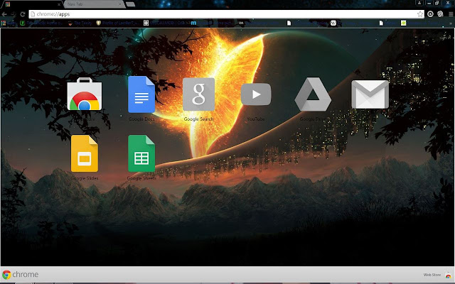 Planets chrome extension