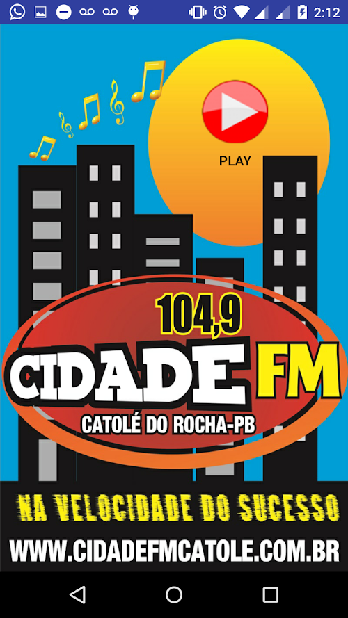 Android application Cidade FM Catolé screenshort