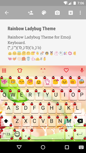 Rainbow Ladybug Emoji Keyboard