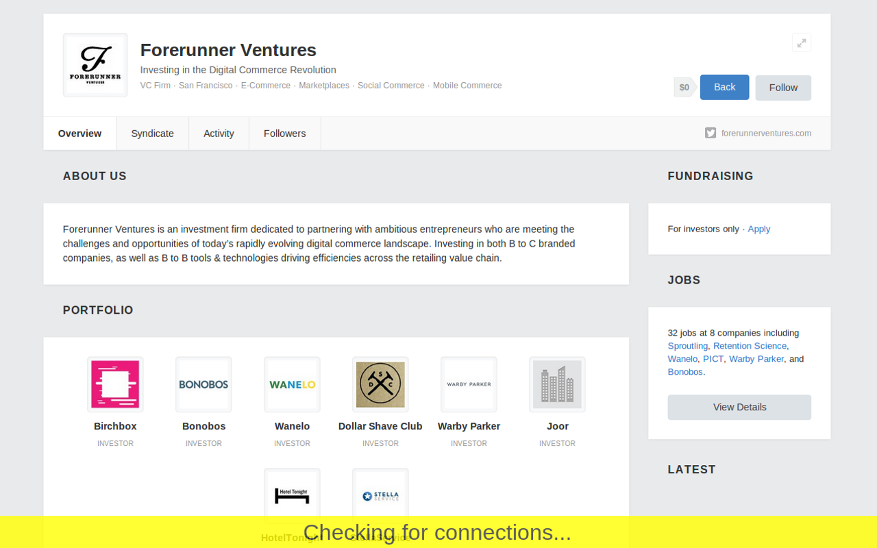 AngelList/500 Startups Connection Highlighter Preview image 0