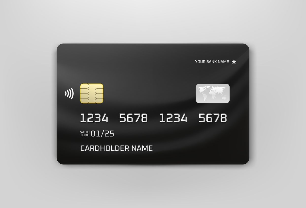 Modern VIP bank card.