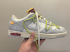 off-white x nike dunk low 50 of 50 white/metallic silver-butter