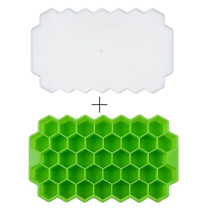 Forma de gelo de silicone em favo de mel. Faça cubos perfeitos e fáceis de remover. Ideal para drinks, sucos e bebidas diversas.