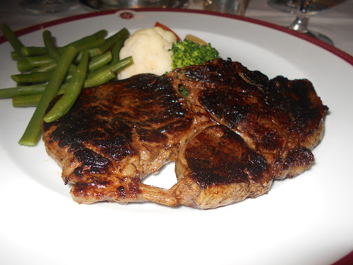 Fueling up during a magical Alaska cruise on RSSC Mariner at Compass Rose on this tender, tasty prime rib eye