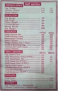 Raju Chinese Food menu 1