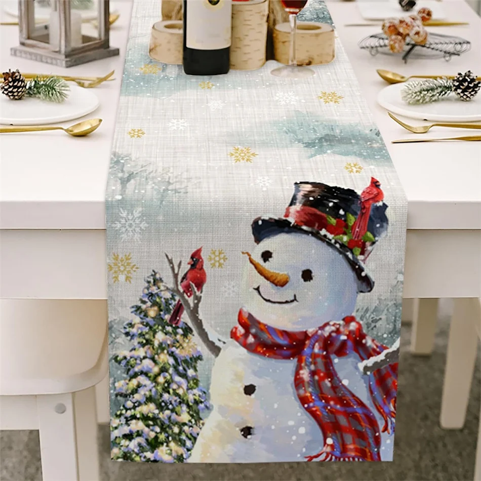 Mantel navideño estampado con árbol impermeable y teñido, perfecto para proteger y decorar tu mesa festiva.