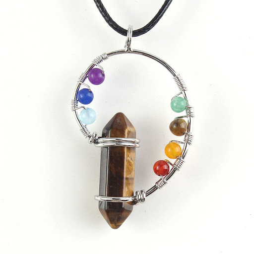 Title 6, Natural stone seven chakra pendant