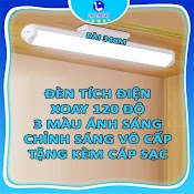 Đèn Tuýp Led Tích Điện Lulinso Cảm Ứng 1 Chạm 3 Màu Ánh Sáng Vô Cấp Chống Cận Thị Bàn Học Tủ Sách Trang Điểm Dl0134