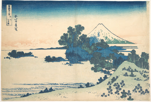 冨嶽三十六景　相州七里浜|Shichirigahama in Sagami Province (Sōshū Shichirigahama), from the series Thirty-six Views of Mount Fuji (Fugaku sanjūrokkei)