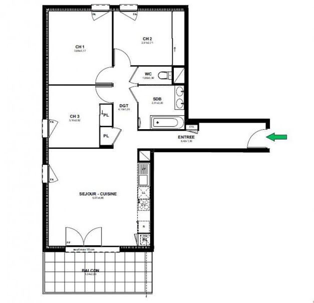 Vente appartement 4 pièces 73 m² à Thonon-les-Bains (74200), 297 500 €