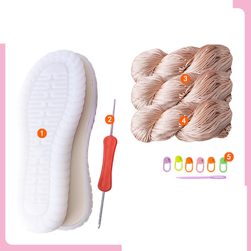 Title 14, Handwoven Hollow Thread Crystal Sole Bean Shoe ...